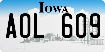 IA license plate AOL609