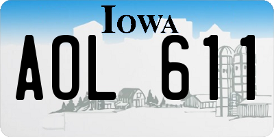 IA license plate AOL611
