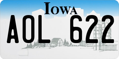 IA license plate AOL622