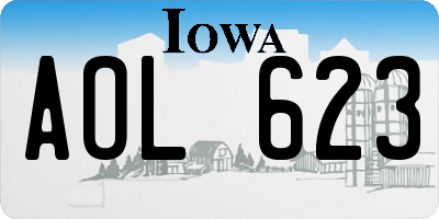 IA license plate AOL623