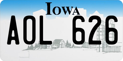 IA license plate AOL626