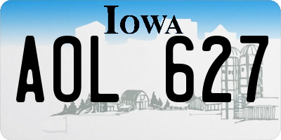 IA license plate AOL627