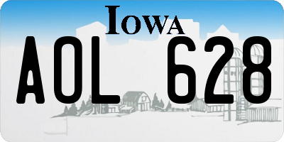 IA license plate AOL628