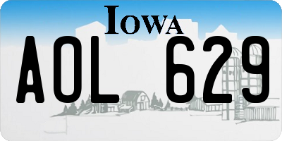 IA license plate AOL629