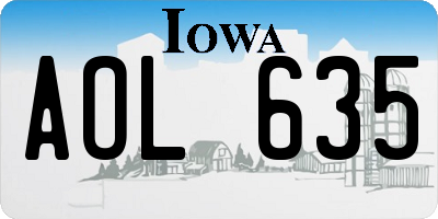 IA license plate AOL635