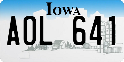 IA license plate AOL641