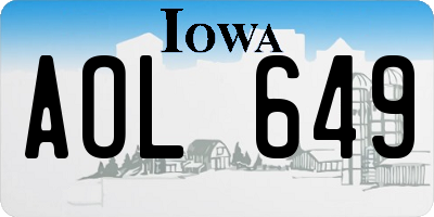 IA license plate AOL649