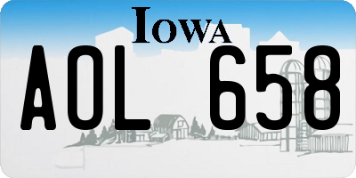 IA license plate AOL658
