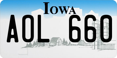 IA license plate AOL660