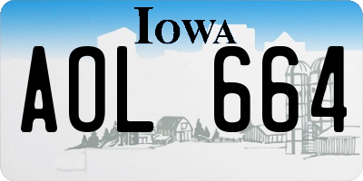 IA license plate AOL664