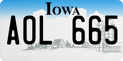 IA license plate AOL665