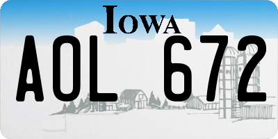 IA license plate AOL672