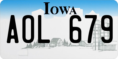 IA license plate AOL679