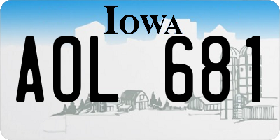 IA license plate AOL681