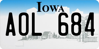 IA license plate AOL684