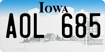 IA license plate AOL685