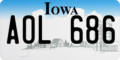 IA license plate AOL686