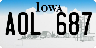 IA license plate AOL687