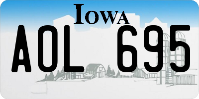IA license plate AOL695