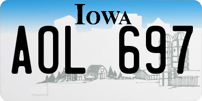 IA license plate AOL697