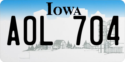 IA license plate AOL704