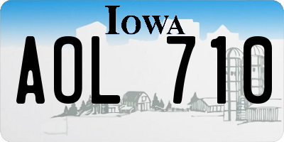 IA license plate AOL710