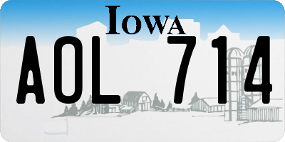 IA license plate AOL714