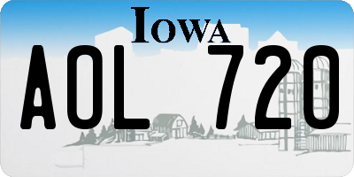 IA license plate AOL720