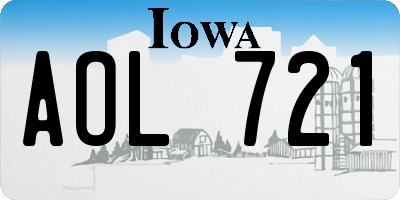 IA license plate AOL721