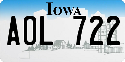 IA license plate AOL722