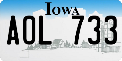 IA license plate AOL733