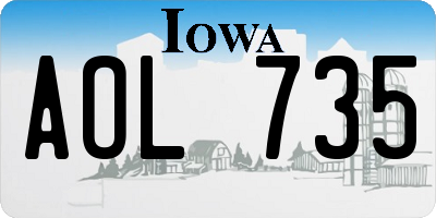 IA license plate AOL735