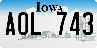 IA license plate AOL743