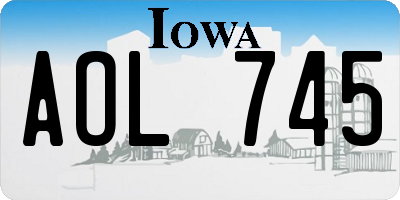 IA license plate AOL745
