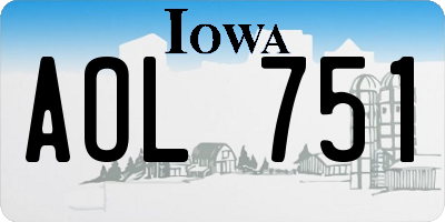 IA license plate AOL751