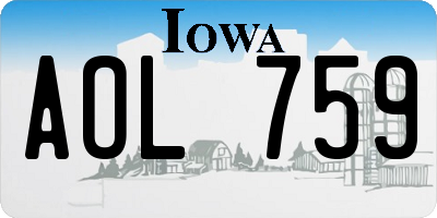 IA license plate AOL759