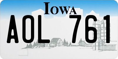 IA license plate AOL761