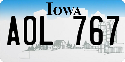 IA license plate AOL767