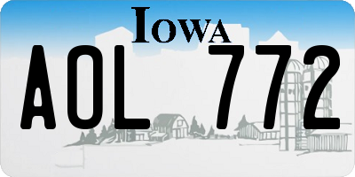 IA license plate AOL772