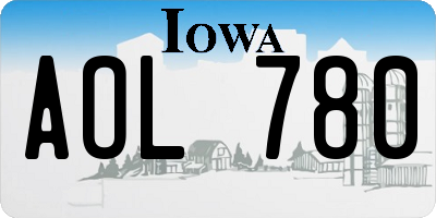 IA license plate AOL780