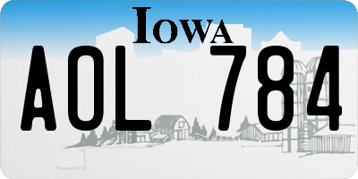 IA license plate AOL784