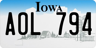 IA license plate AOL794