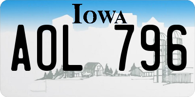 IA license plate AOL796