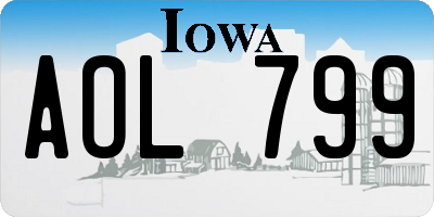 IA license plate AOL799