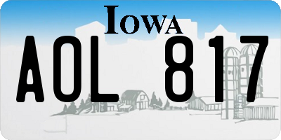 IA license plate AOL817