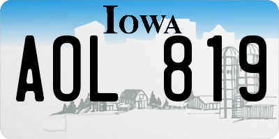 IA license plate AOL819