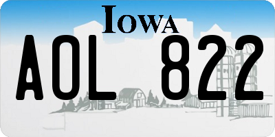 IA license plate AOL822