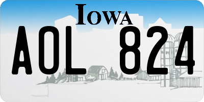 IA license plate AOL824