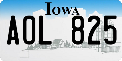 IA license plate AOL825