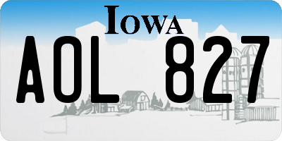 IA license plate AOL827